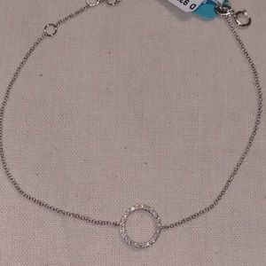 NWT EFfy White Gold Diamond  Bracelet 7.5 inches